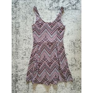 H&M Divided Pink Tribal Print Skater Dress